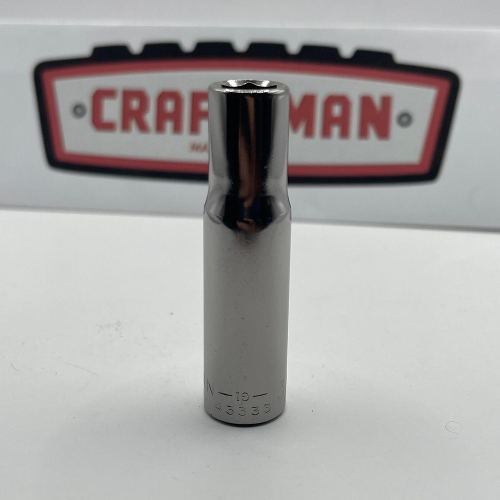Craftsman 3/8" Deep Well Socket 3/8" Drive 6 Point‎ Made in USA 43333 -G- Chrome